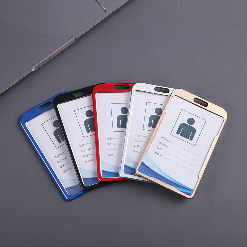 Porta-Cartões De Alumínio De Liga 1 Peça Identificação Do Pessoal De Trabalho Crachá Acesso Portador em Oferta na Shopee