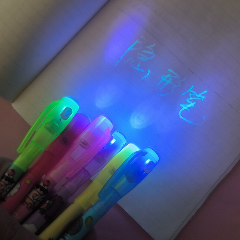 Criativo Marcador De Caneta Invisível Estudante Luminosa Brilhante Fluorescente Mágica Random 1