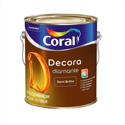 Tinta Acrílica Coral 3,6l Decora Diamante Semi Brilho