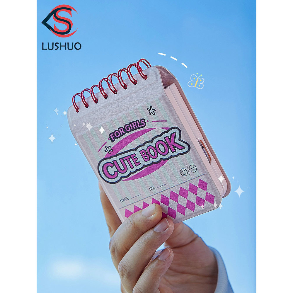 LUSHUO Capa De Telefone Para Samsung Galaxy Z Flip 7 6 5 4 3 OPPO Find N2 N3 Cute Notebook Style Traseira De Couro Flip3
