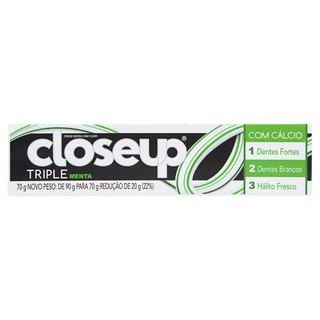Creme Dental Close Up Triple Menta 70g em Oferta na Shopee