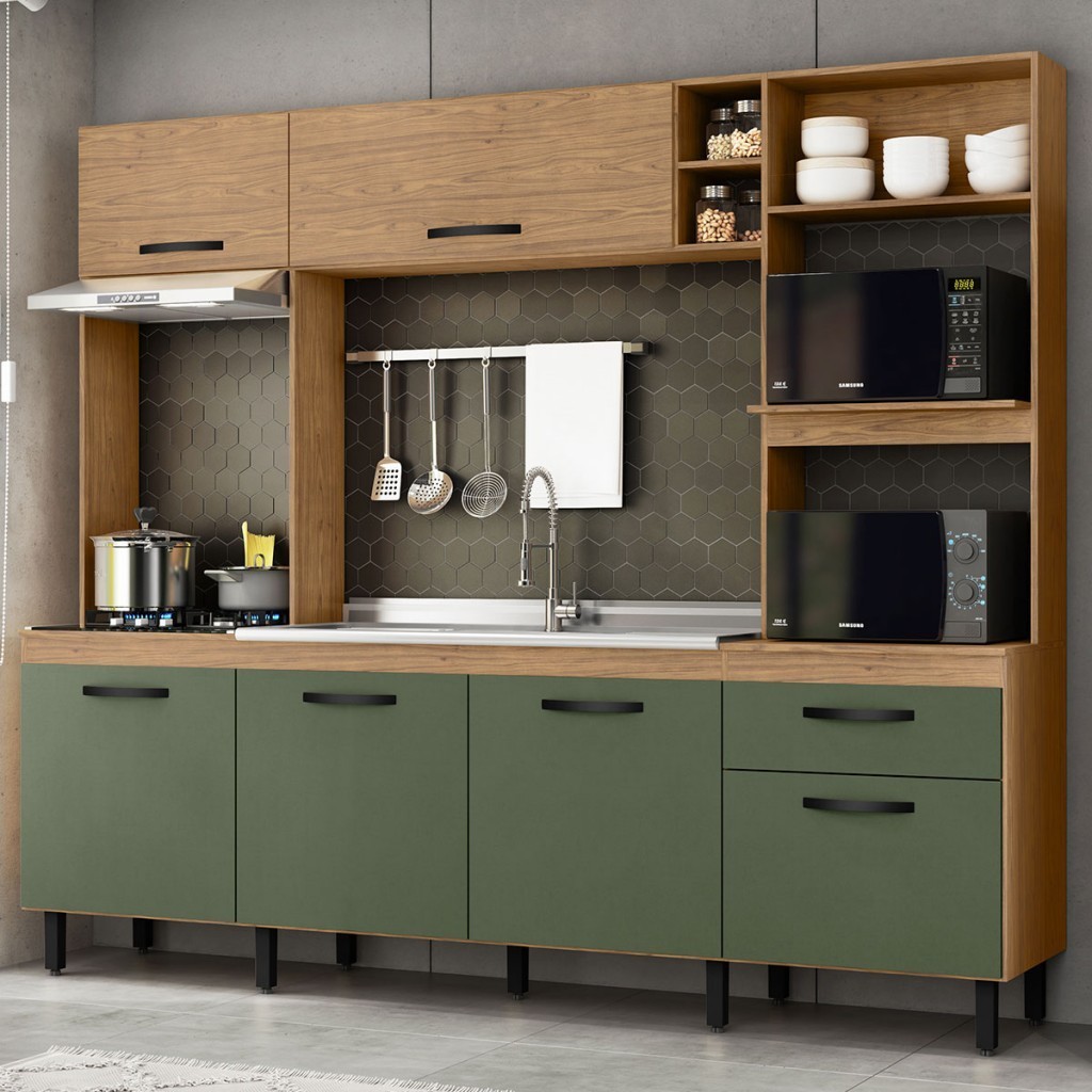 Cozinha Compacta Zoe 6 Portas 1 Gaveta em Oferta na Shopee