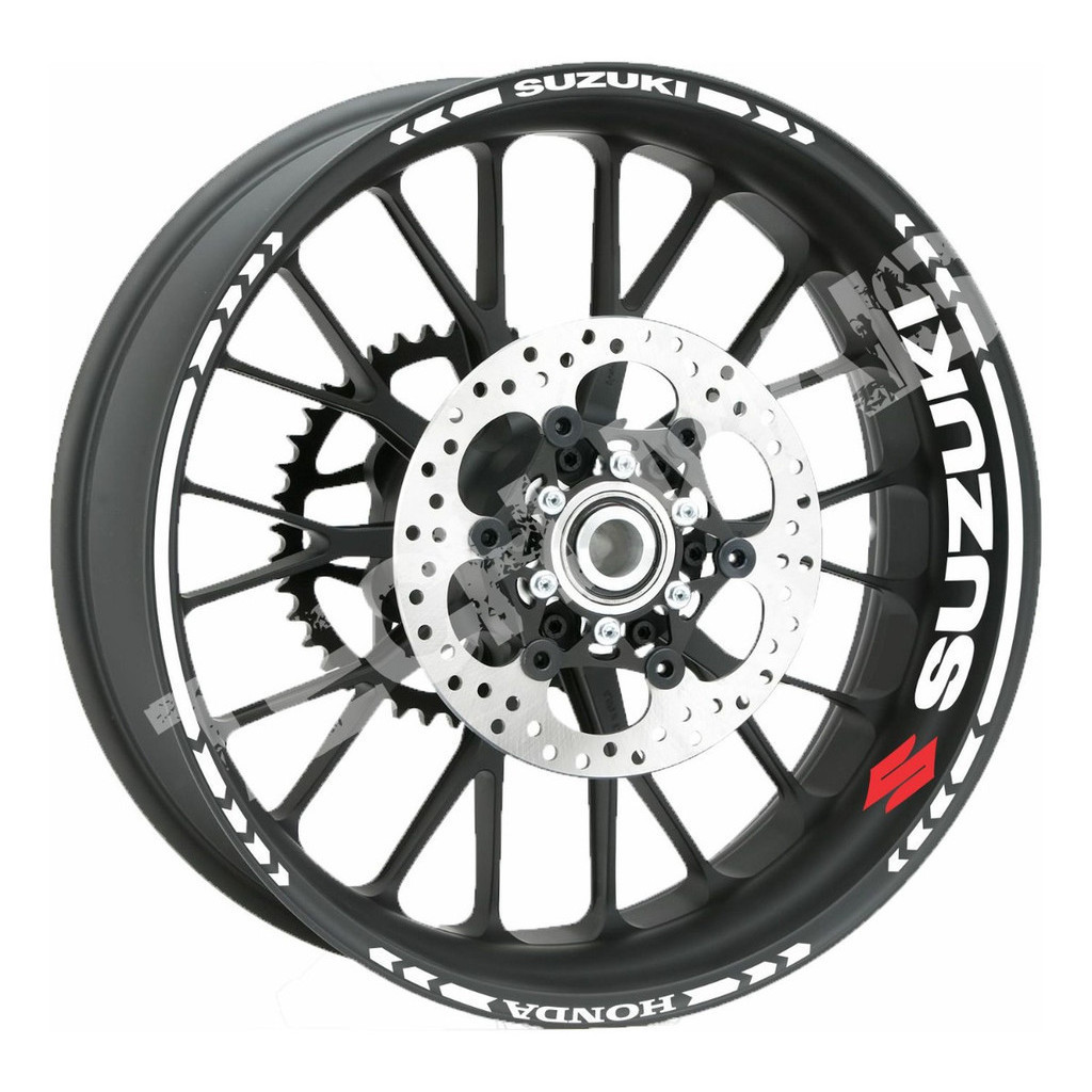 Kit Adesivo Refletivo Rodas Friso Para Moto Suzuki Universal par refletivo