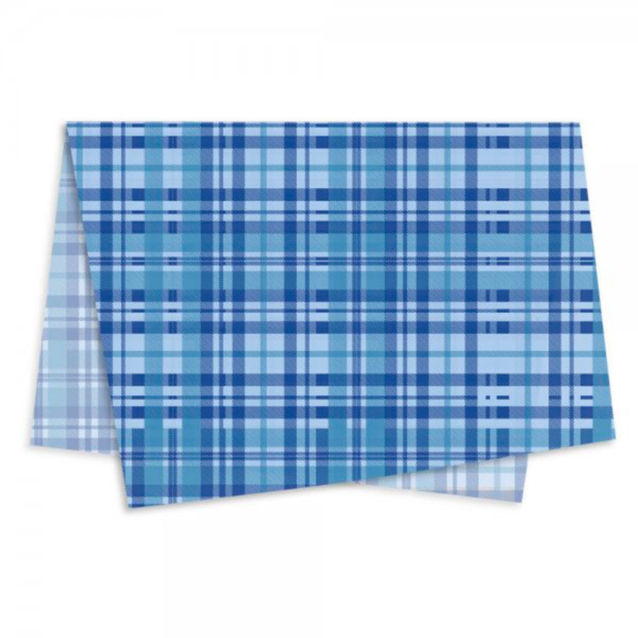 Papel de Seda - 50x70 - Gales Azul - 10 unidades - Rizzo