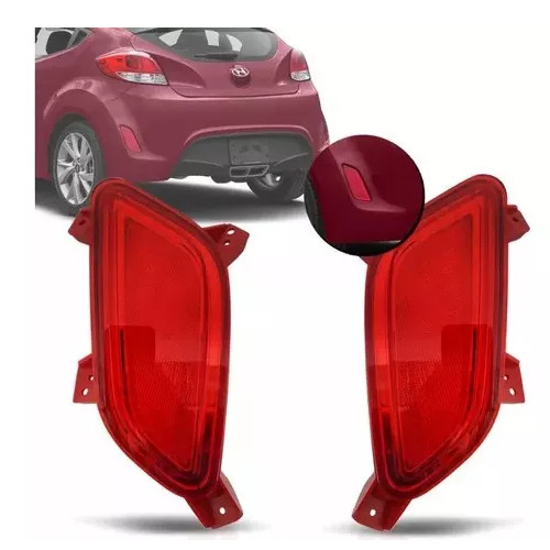 Refletor Parachoque Veloster 2012 2013 2014 2015 Depo