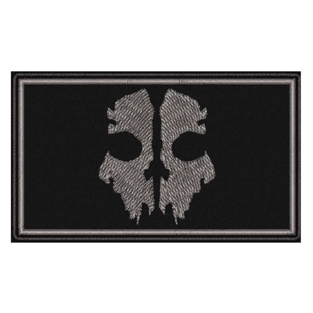 Bordado Breve Caveira Call - Duty Airsoft, Cinza