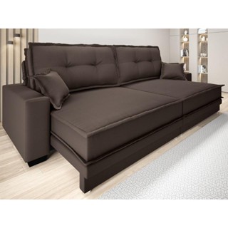 Sofá Palermo 2,20m Retrátil e Reclinável Velosuede Chocolate - NETSOFAS em Oferta na Shopee