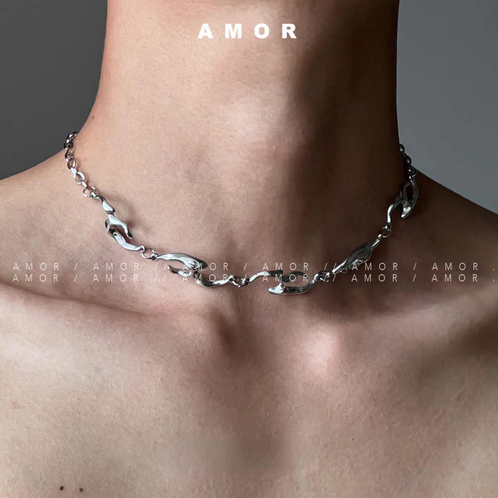 Colar De metal Em Forma Irregular , Tendência De hip-hop De Rua , Corrente De Colarinho De Alta Qualidade Para Homens E Mulheres em Oferta na Shopee