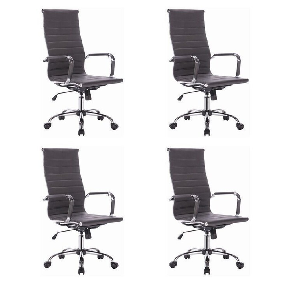 Kit 4 Cadeiras para Escritório Presidente Esteirinha Corino Office Cadeira Presidente