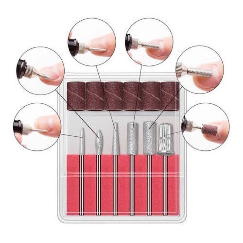 Detalhes do Lixadeira de Unhas Elétrica com Broca e Motor Bivolt para Manicure e Pedicure sem fonte