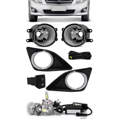 Kit Farol de Milha Neblina Toyota Corolla 2009 2010 2011 Botão Painel + Kit Lâmpada Super LED 6000K