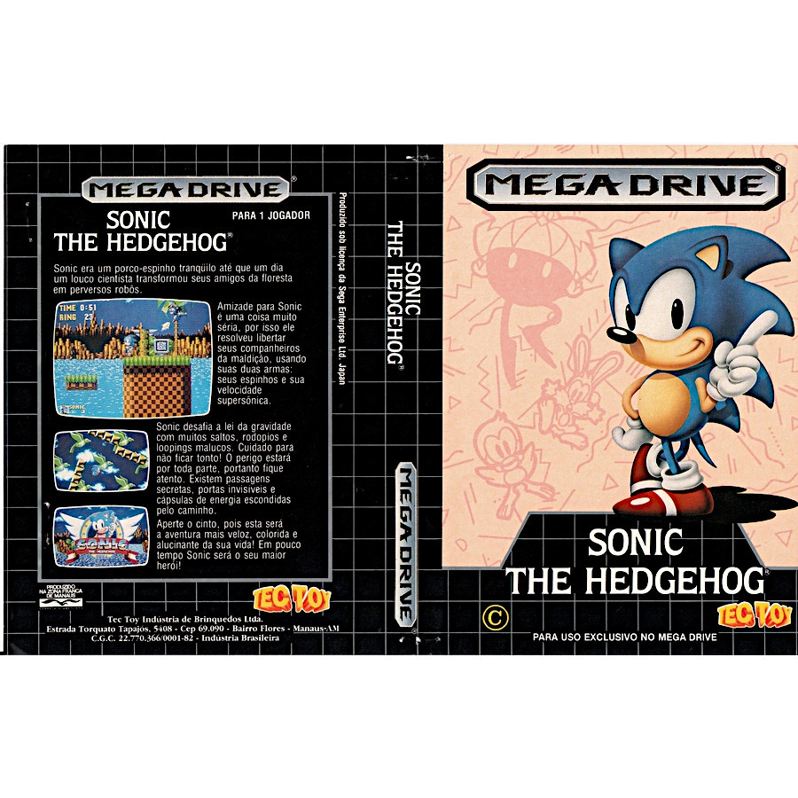 Encarte Estojo Box Mega Drive Master System