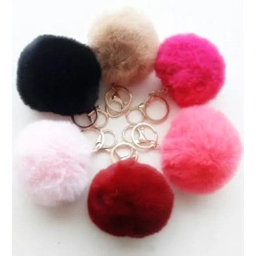 Kit 12 Peças Chaveiros De Pompom 8cm Pronto a Entrega