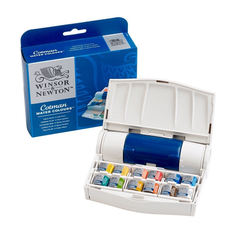 Aquarela Pastilha Winsor & Newton Cotman Field Plus 15 Peças