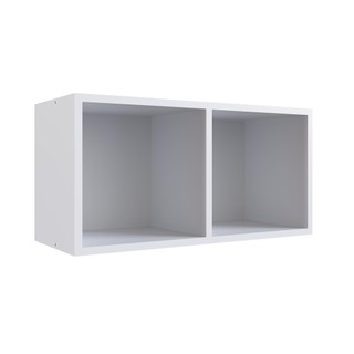 Nicho Decorativo Infantil de Parede Duplo 60x30x24 Branco em Oferta na Shopee