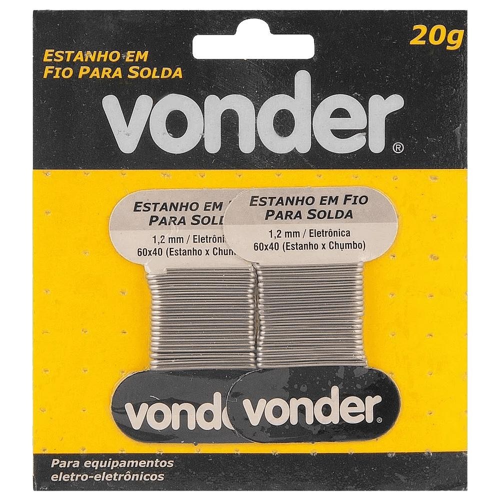 Estanho em Fio para Solda Vonder 1,2 mm, com Fluxo - 7438604020 em Oferta na Shopee