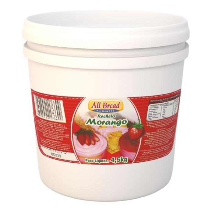 RECHEIO MORANGO FORNEAVEL ALL BREAD C/ 4,5 KG em Oferta na Shopee