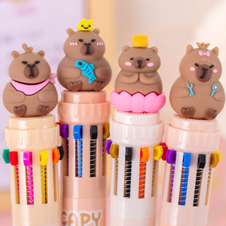 Caneta Capybara Dez Cores Criativa Papelaria Presentes Prêmios De Material De Escritório Para Estudantes em Oferta na Shopee