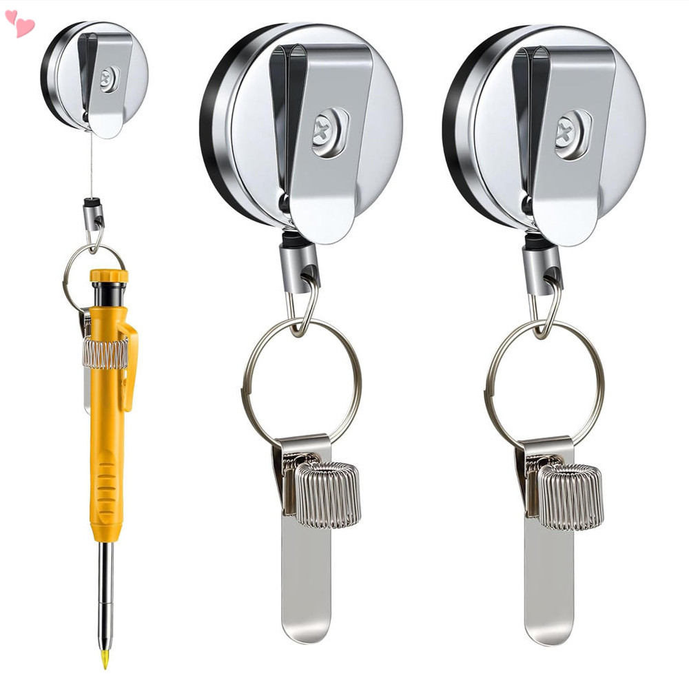 Porta-Lápis Retrátil , De 27,5'Para Carpinteiros , Trabalhadores , Enfermeiros , Garçom , Universal Pen Lanyard Retráctil Com Clipe De Cinto E Anel Chave em Oferta na Shopee