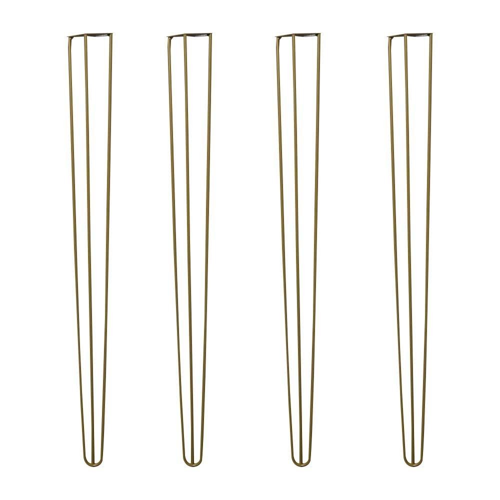 Kit 4 Pés de Metal 90 CM Hairpin Legs Aparador e Mesa de Canto Dourado G41 em Oferta na Shopee