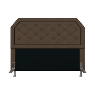 Cabeceira Para Cama Queen Florença Suede Marro/pret - Móveis Arapongas em Oferta na Shopee