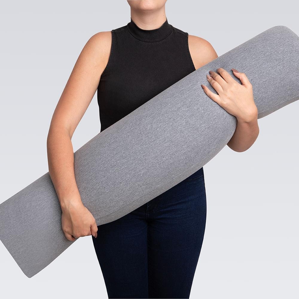 Almofada Body Pillow Cinza Mescla - Loja Fom em Oferta na Shopee