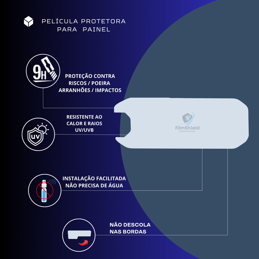 Película Protetor do Painel Nova Bros 160 NXR 160 2025 em diante Acessório Bros160 TotalShield