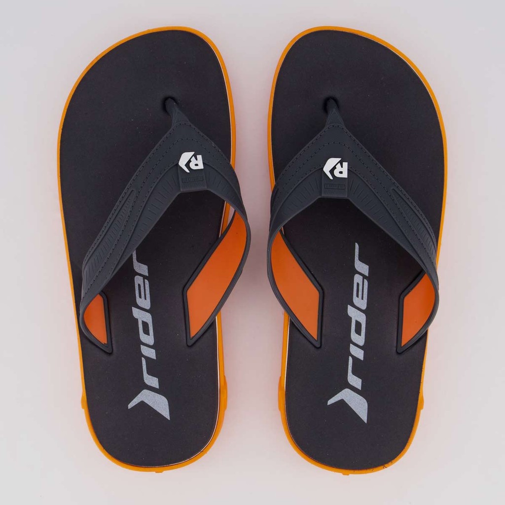 Chinelo Rider Rw Plus Preto e Laranja - Men Shoes