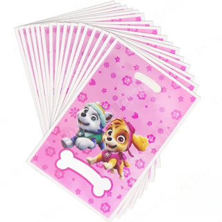 10/20/30 Pçs/Lote Rosa Pata Patrulha Festa Sacos De Presente Skye Tema Plástico Doces Saque Saco Crianças Menina Anivers em Oferta na Shopee