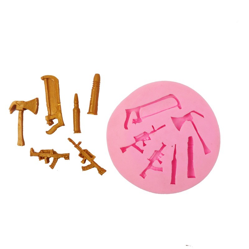 MOLDE SILICONE EXERCITO SOLDADO MACHADO METRALHADORA SERROTE