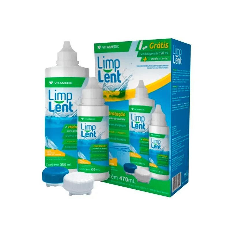 Kit Limp Lent Solução Estéril Para Lente De Contato 470ml + Estojo Para Lentes em Oferta na Shopee