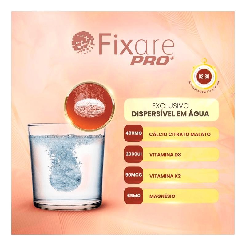 Suplemento Alimentar Fixare Pro+ Sabor Limão 60 Comprimidos Efervescentes em Oferta na Shopee