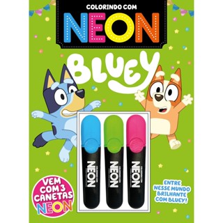 Bluey  Colorindo com Neon em Oferta na Shopee