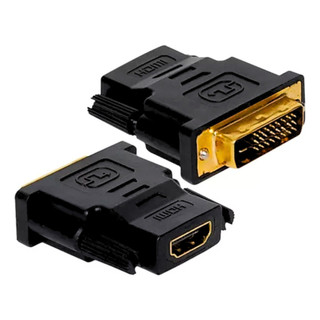 Adaptador Dvi Macho 24+1 Para Hdmi Fêmea Preto