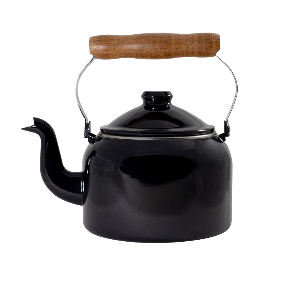 Chaleira Esmaltada Agata Indução 1,8L Ewel Cabo De Madeira Ewel Original