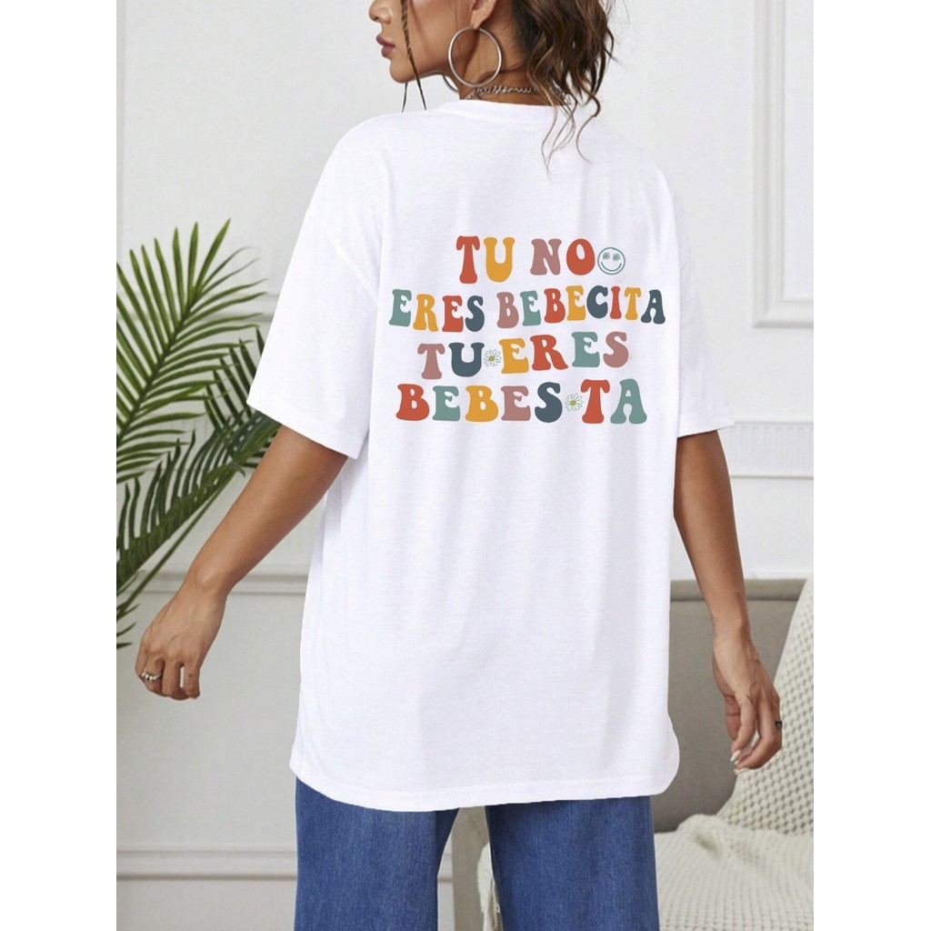 Camiseta Streetwear Unissex Oversized Estampa Colorida Garota Bebe Menina Blogueira Estilosa