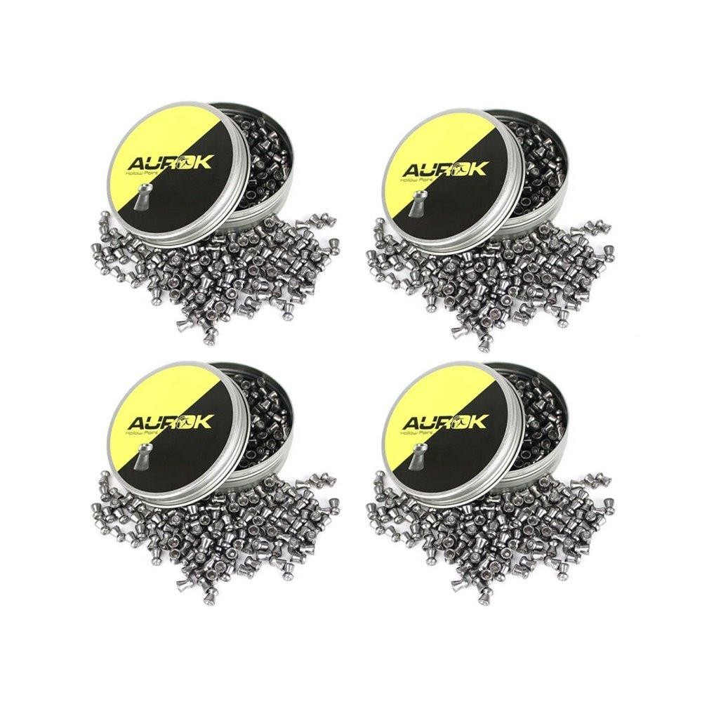 kit 4 latas de Chumbinho Aurok Hollow Point 5,5mm 250 unids