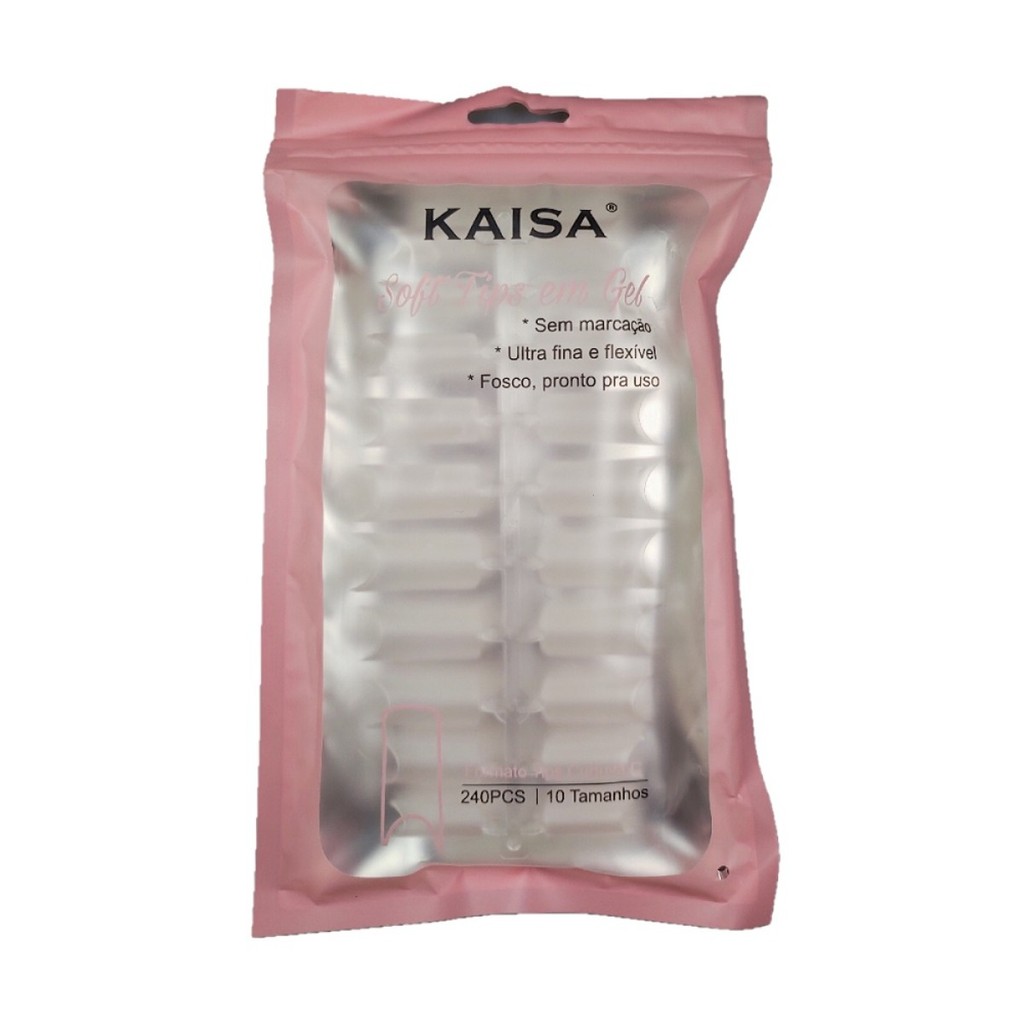 Refil com 240 Unhas Inteiras Soft Gel para Alongamento Acrigel Nails