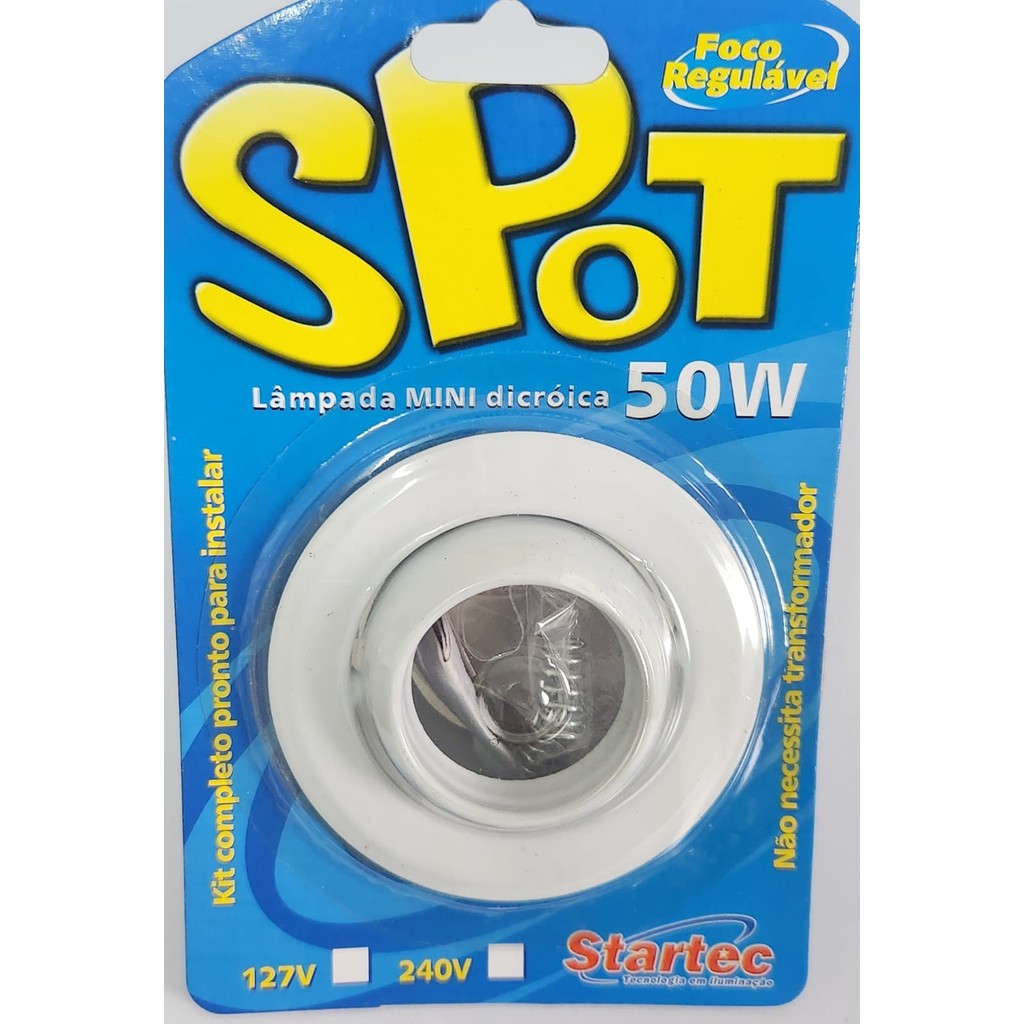 Spot Mini Dicroica Olho de Boi Lindo Branco Embutir Redondo Para Lampada Mr11 Startec
