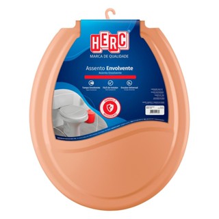 Assento Sanitario Com Tampa Envolvente Caramelo - Herc em Oferta na Shopee