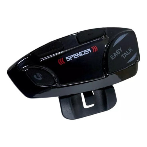 Intercomunicador Motociclista Microfone Bluetooth Spc-80040 Individual Preto Suporte Para Capacete Comunicação