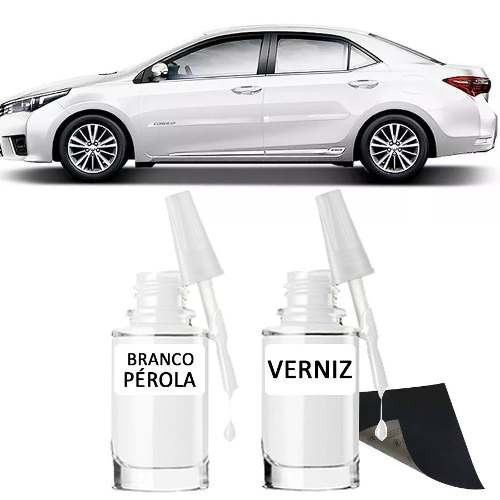 Tinta Tira Risco Automotivo Toyota Corolla Cor Branco Perola