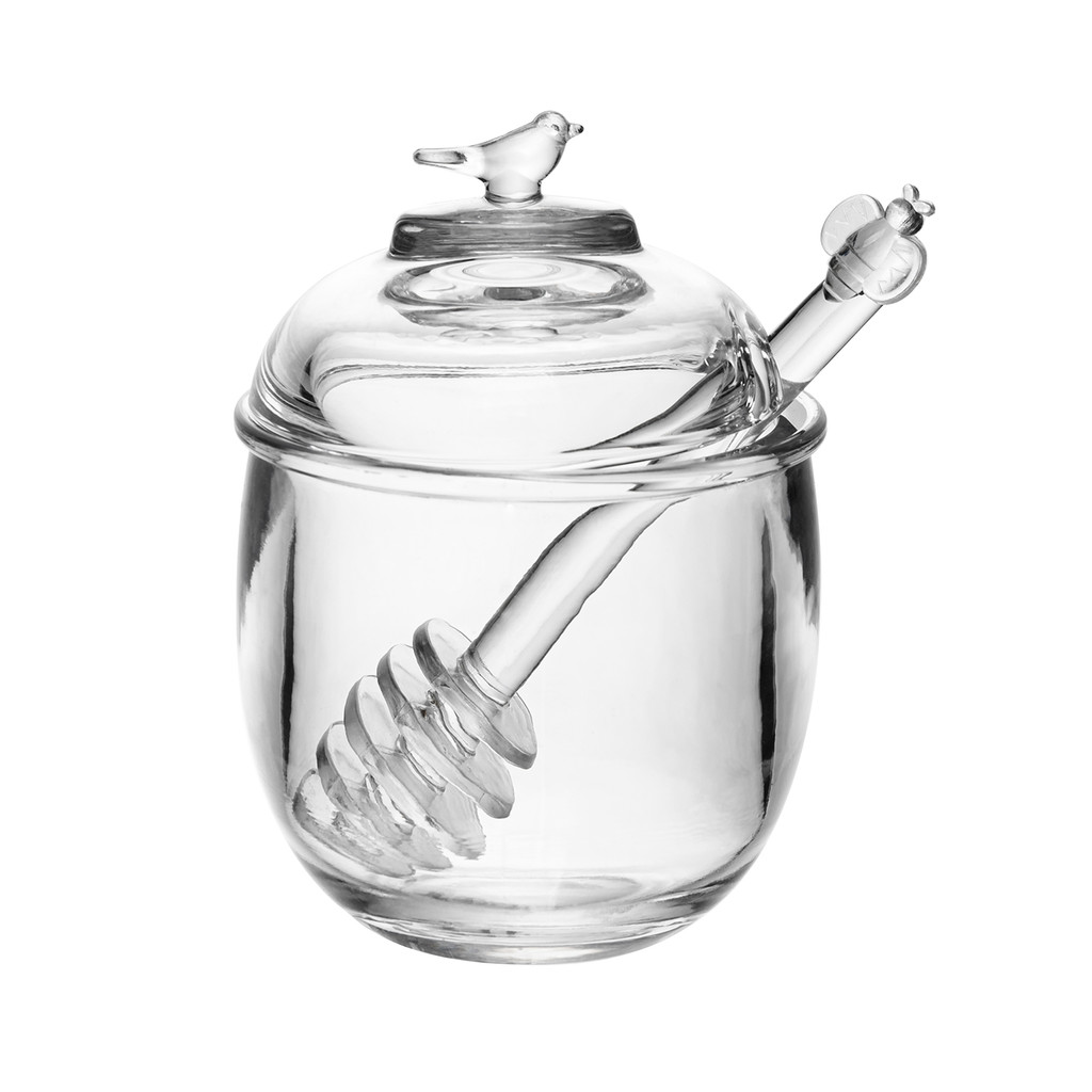 Meleira com Pegador e Tampa Bird 150ml Cristal Ecológico - Wolff - Home & Living