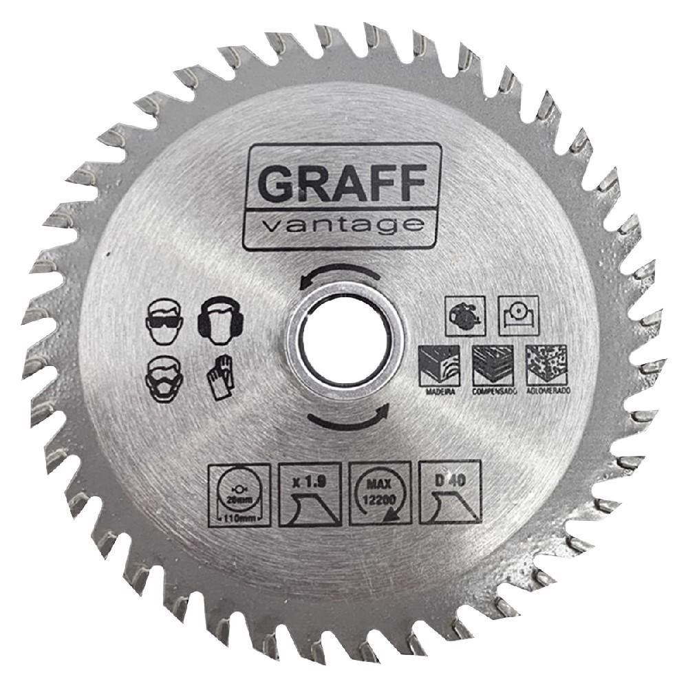 Serra Circular C/ Pastilha de Metal Duro P/ Madeira 4.3/8''x40D (579,0002) - Graff Vantage