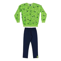 Conjunto Blusão e Legging Infantil Menina Bee Loop