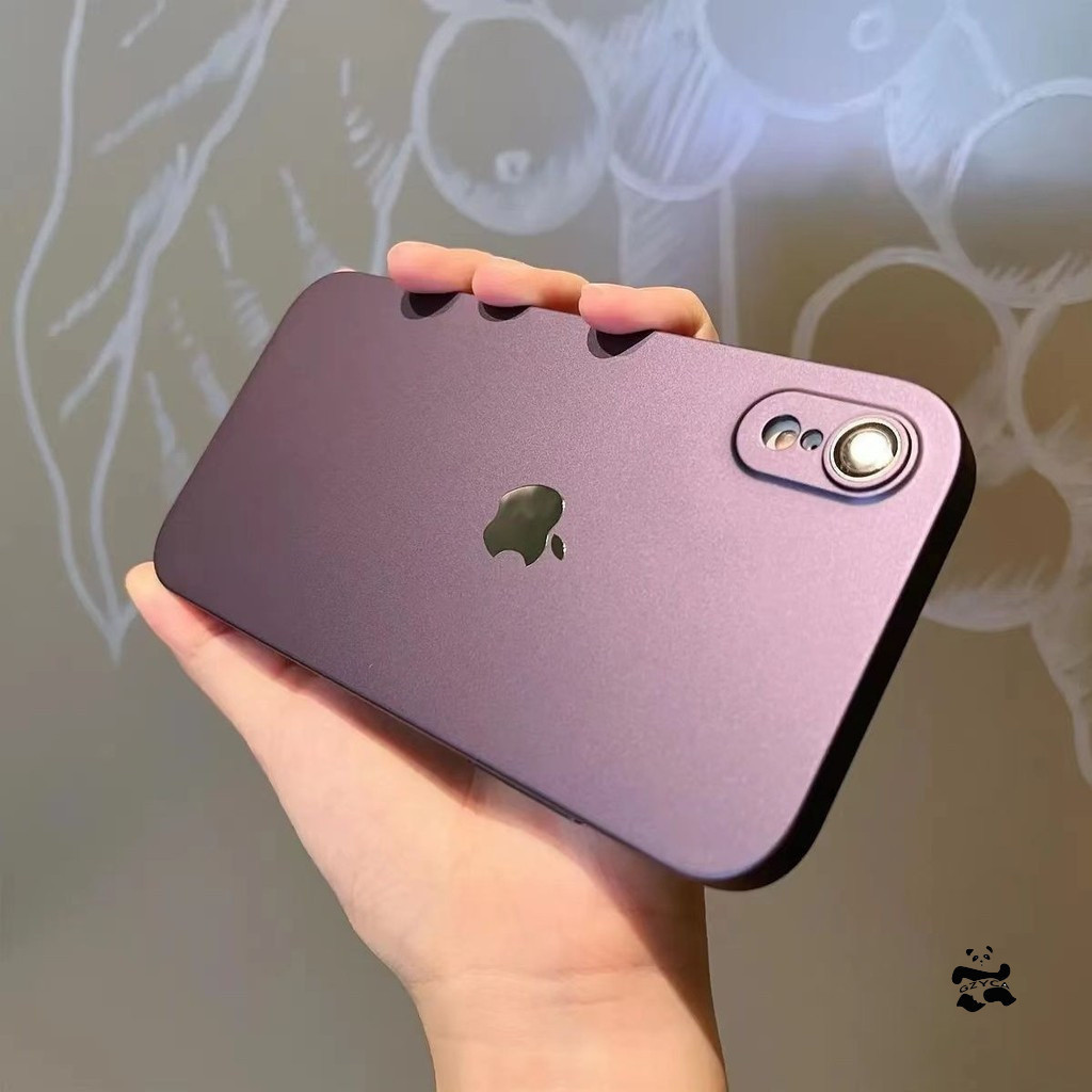 Capa de telefone Dark Purple Frosted Apple xr iPhone11 China Red 7Plus, 8plus Hard Case xs max Tudo incluído 11 Lentes Proteção de filme 12 Ladies Fashion 13 em Oferta na Shopee