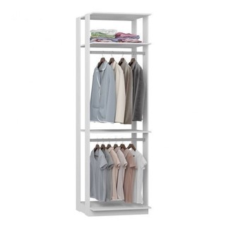Módulo Closet com Cabideiros Clothes  Branco em Oferta na Shopee