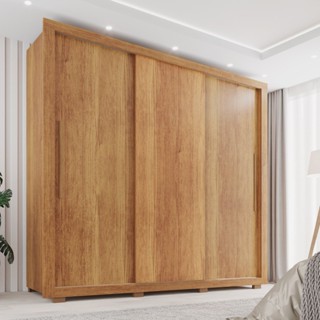 Guarda Roupa Casal 3 Portas 4 Gavetas Costa Rica Cinamomo em Oferta na Shopee
