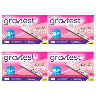 Kit 4 unidades Teste de Gravidez em Tira Gravtest Easy em Oferta na Shopee