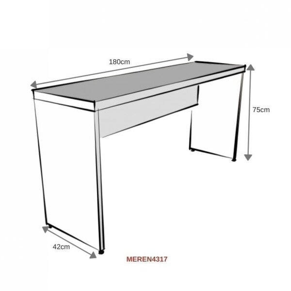 Detalhes do Escrivaninha Mesa Escritório 180cmx42cm 40mm Branco